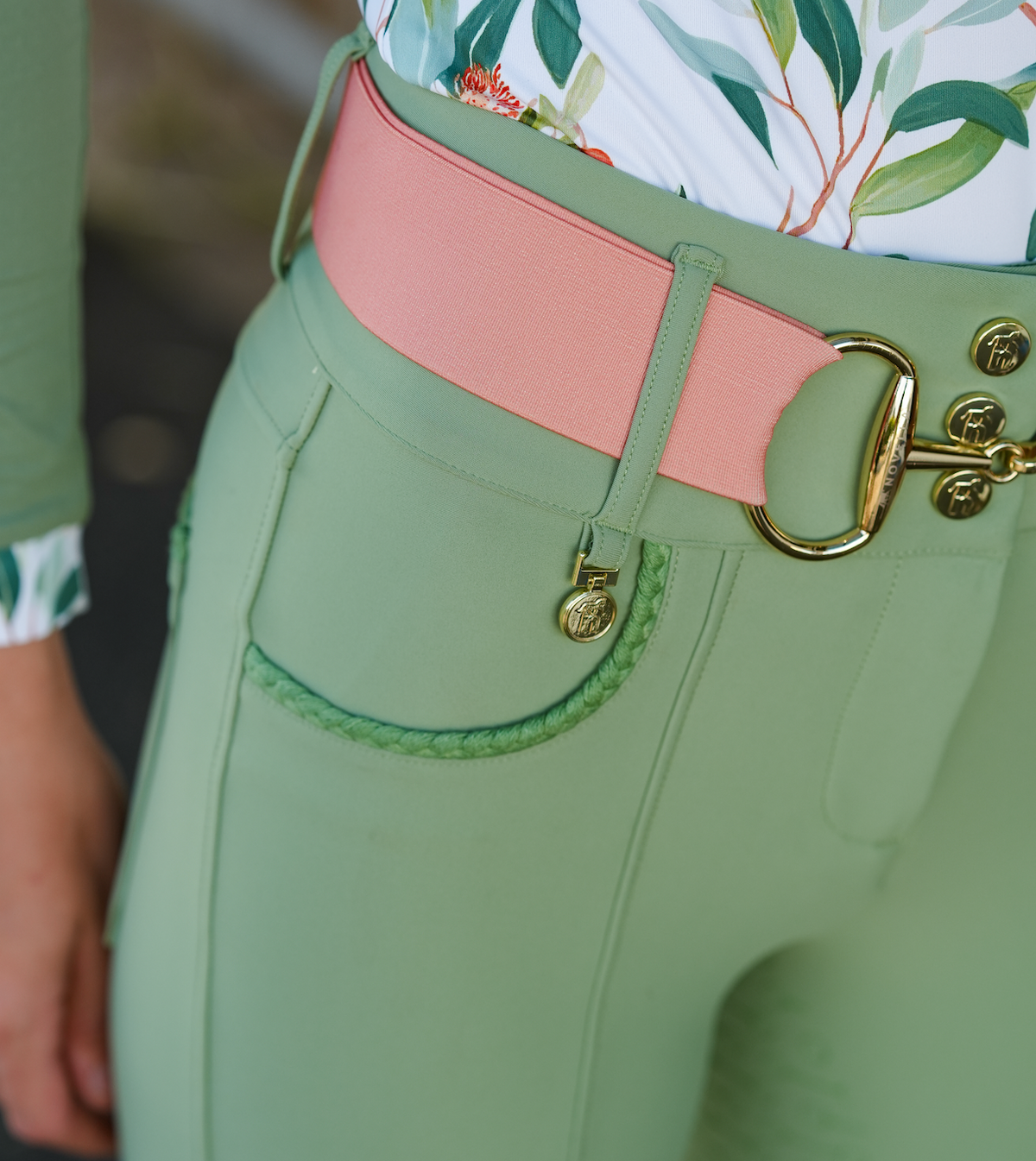 The Braided Full-Seat Breech (Spring Sage)