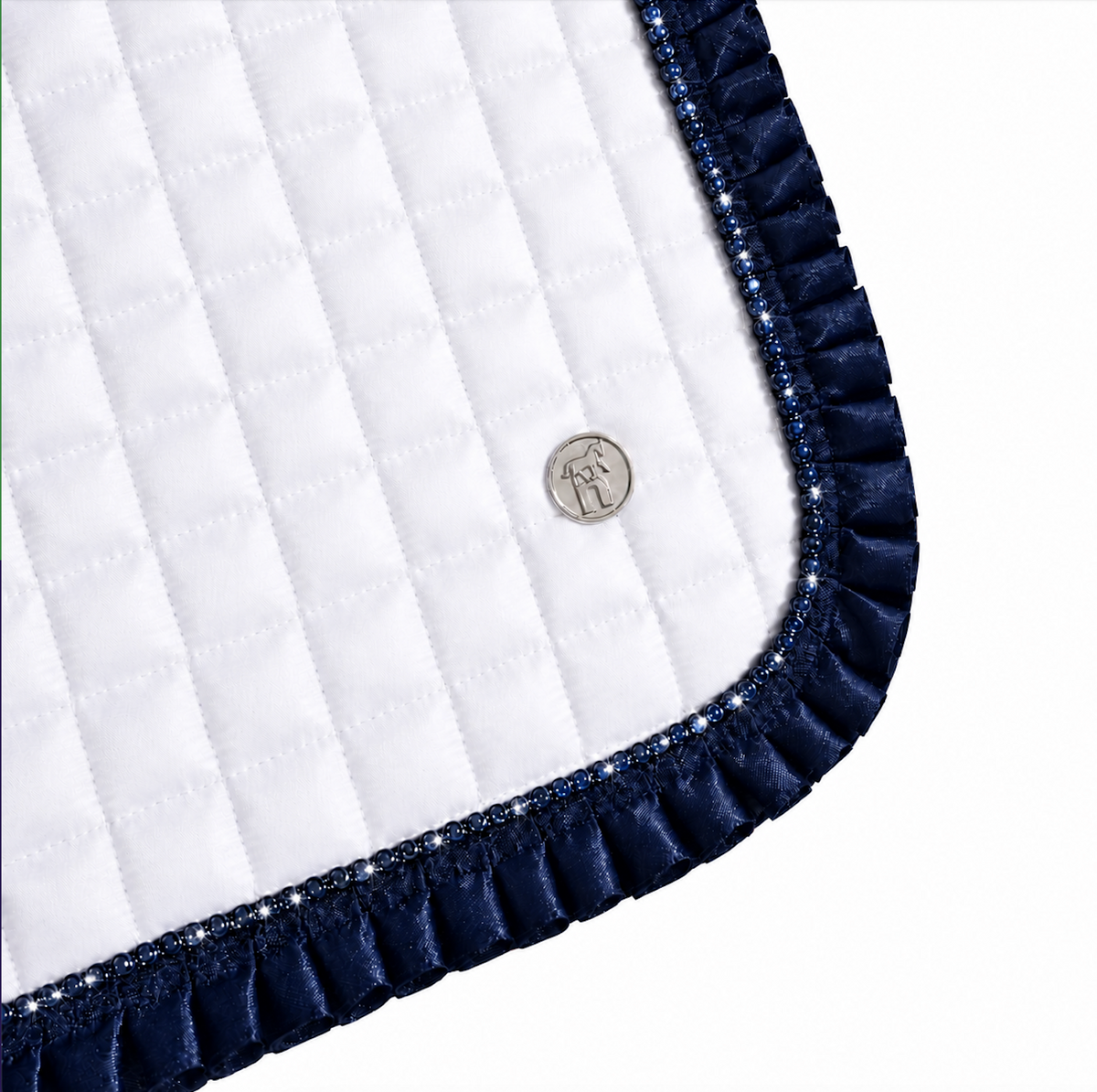 LIMITED: The Novella Ruffle & Rhinestone Dressage Saddle Pad